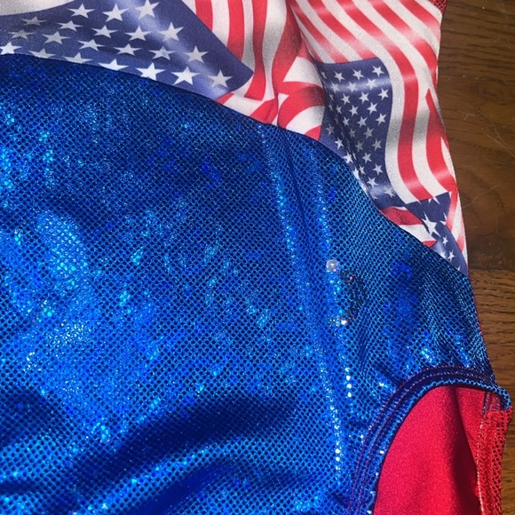 New Sookie Active USA  gymnastics, leotard  USA Olympic gold Paris 2024 size AXS - Picture 3 of 9